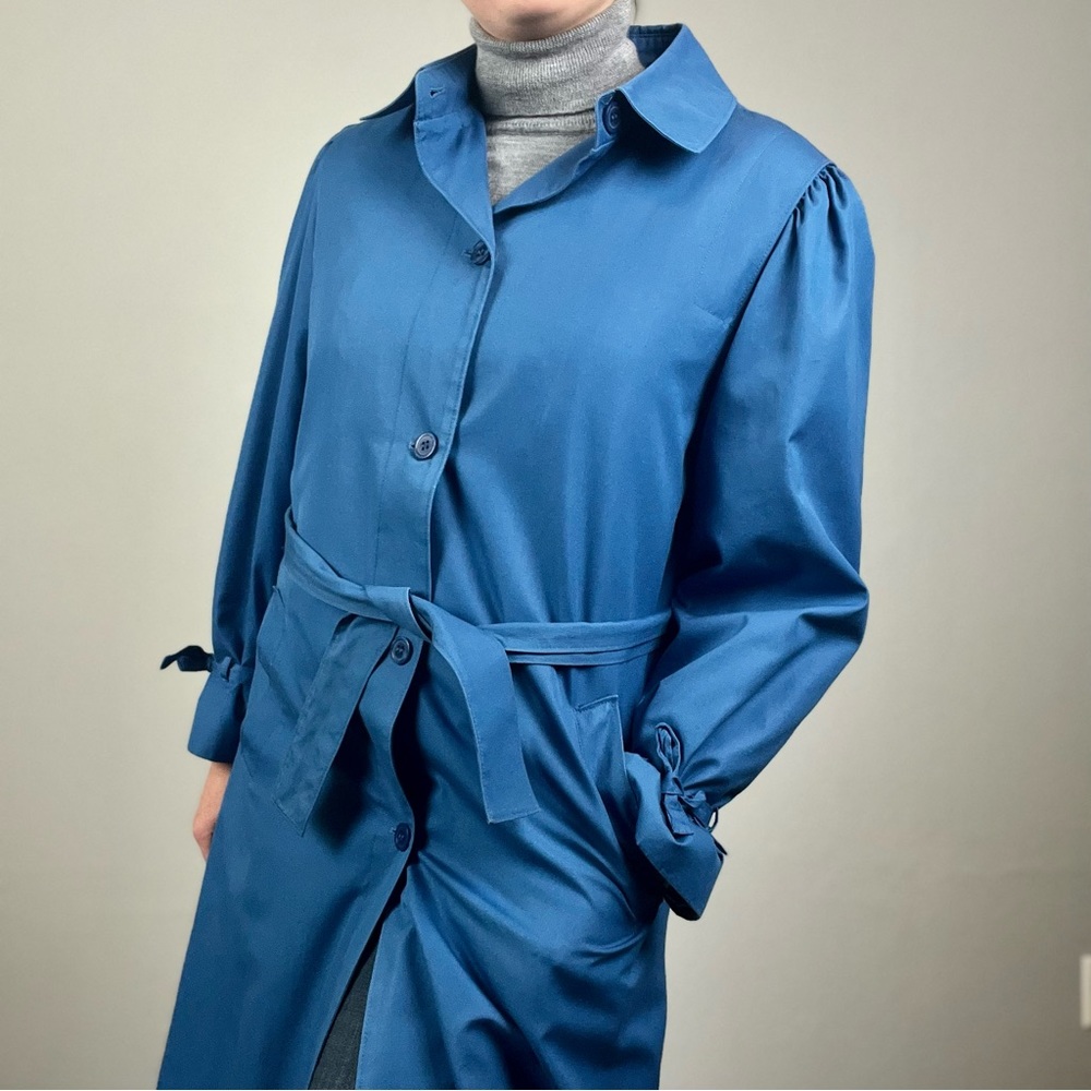 AstorOne Blue Vintage Trench Coat